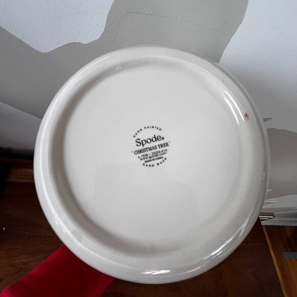 Spode "Christmas Tree" Santa Claus Bowl Candy Treat Nuts Holiday Decor Excellent - Picture 11 of 16